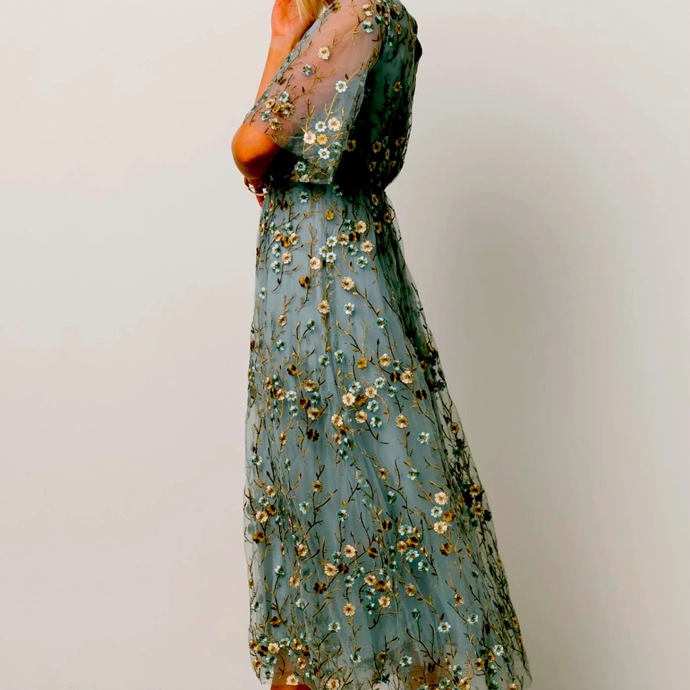 Baltic Born Blue Floral Midi Dress